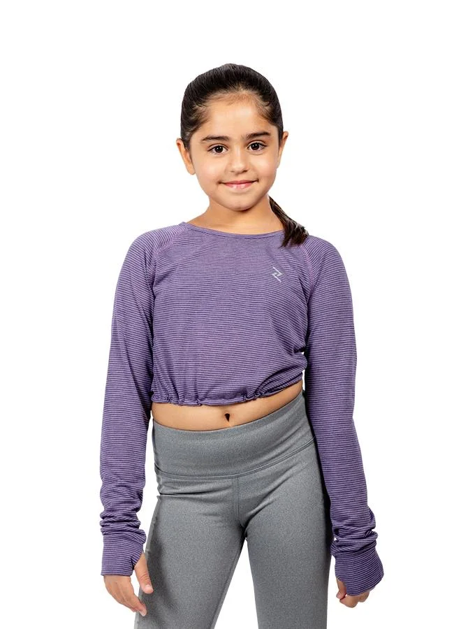 ZAECY Girl's Full Sleeve Crop Top